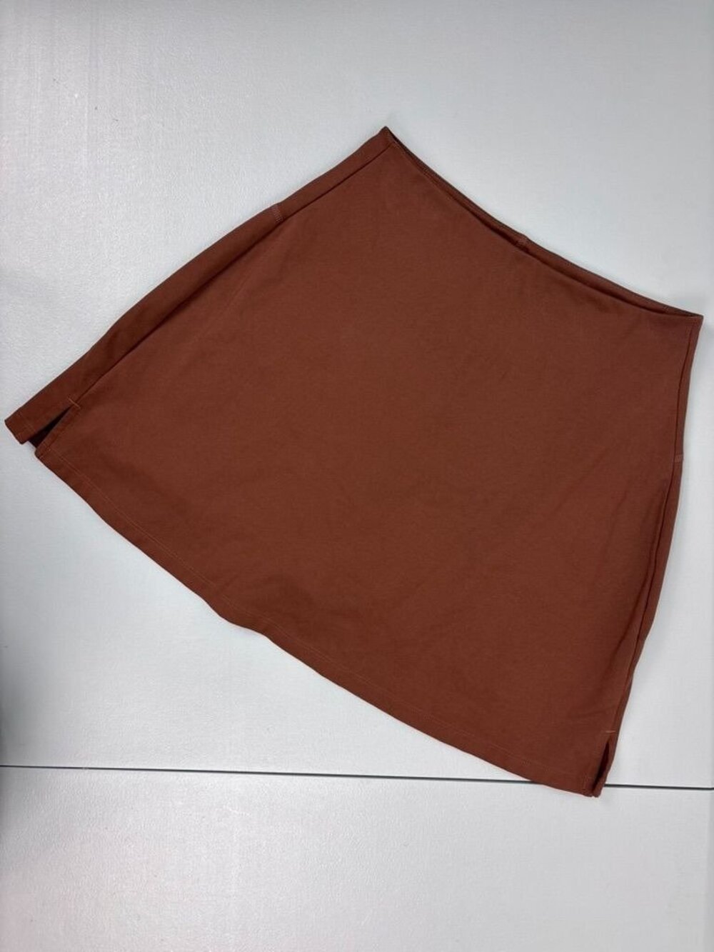 Girlfriend Collective small brown athletic a-line skirt skort golf tennis